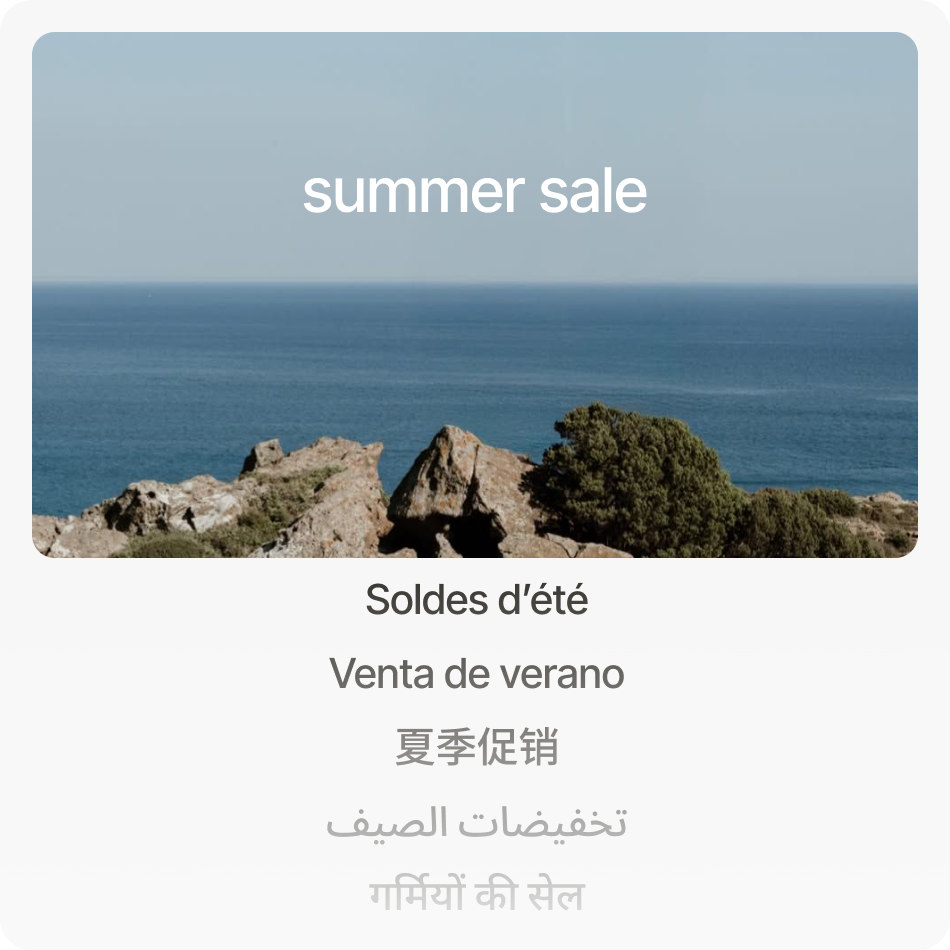 Campaigns in 100+ languages